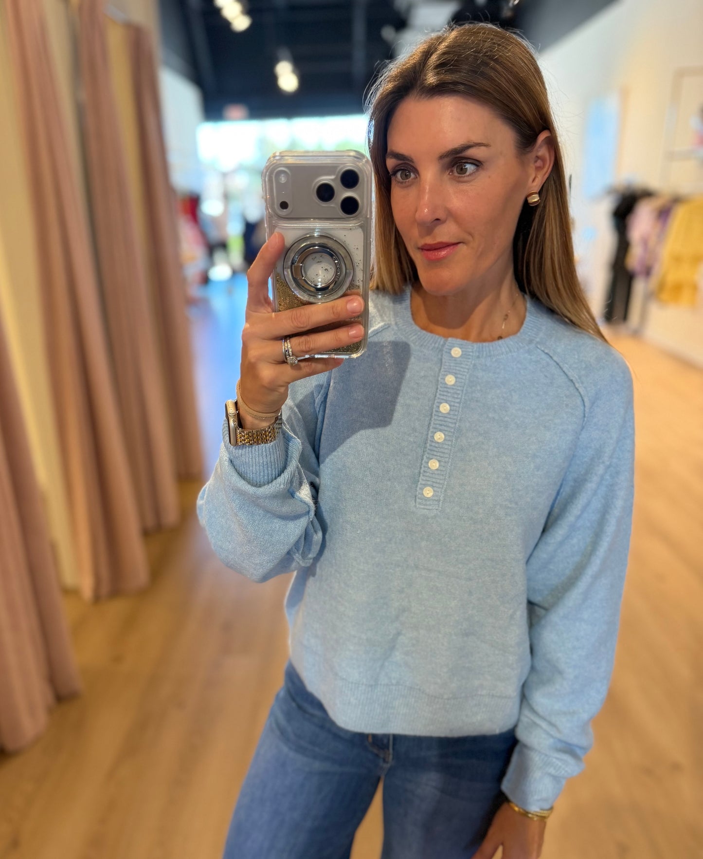 Raglan Henley Sweater