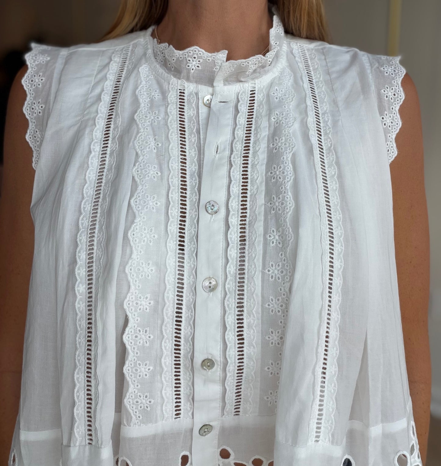 Broderie Eyelet Blouse