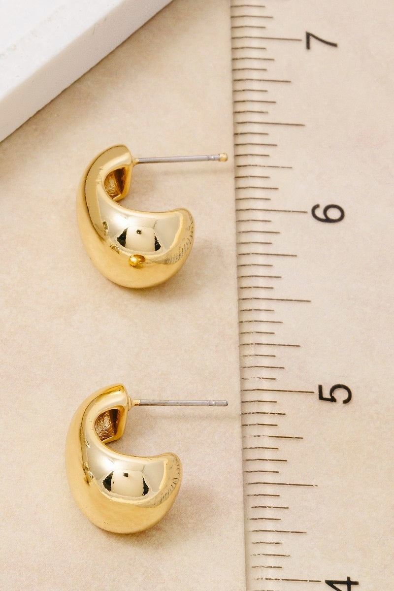 Gold J Hoop