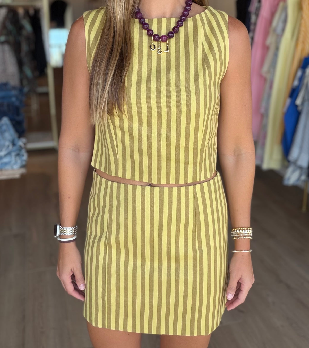 Amara Stripe Skirt