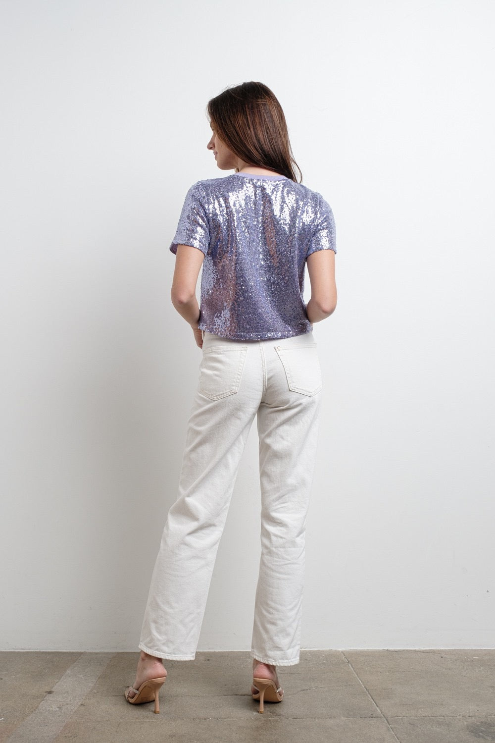 Lilac Sequin Short SLV