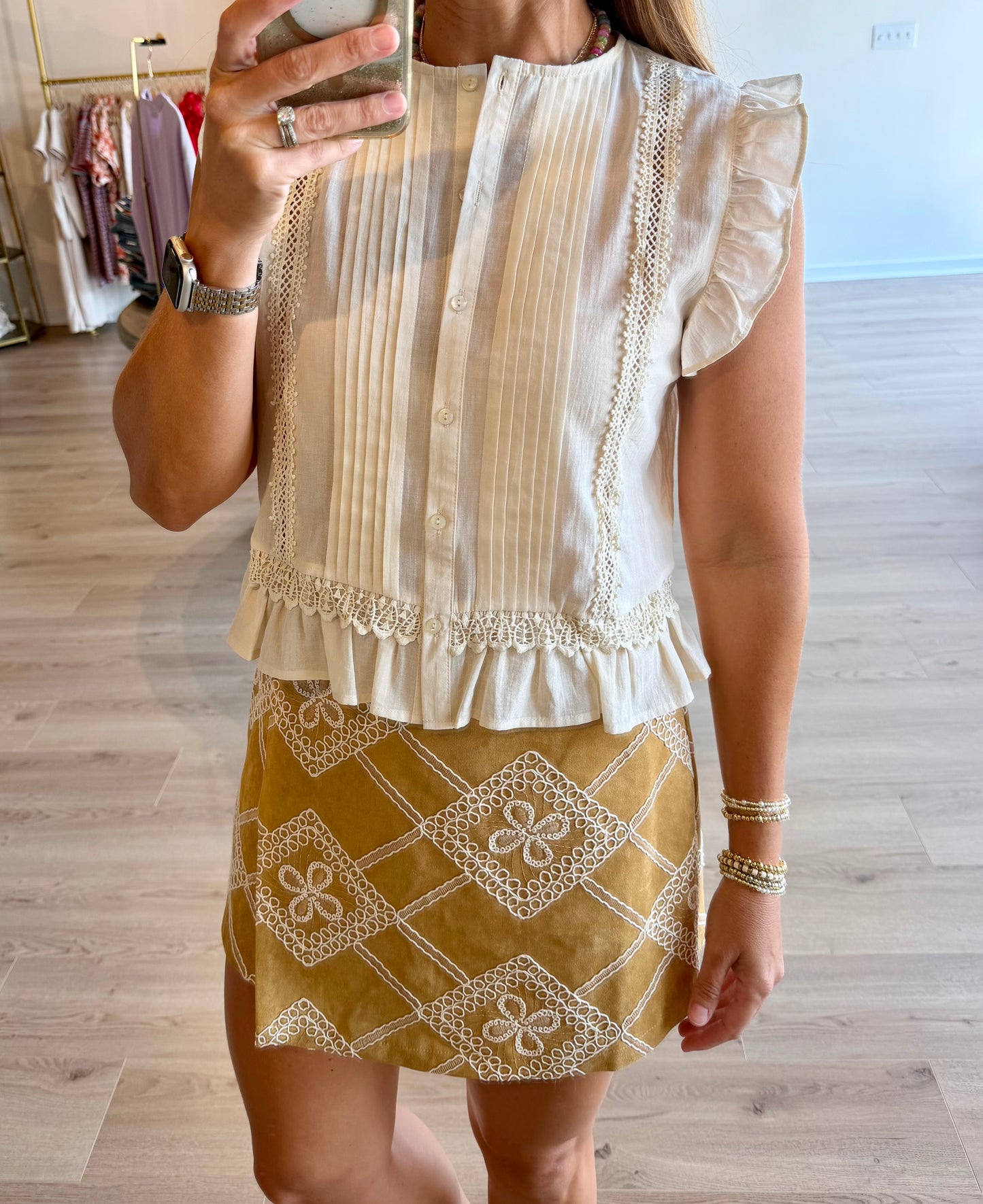 Suede Mini Skirt