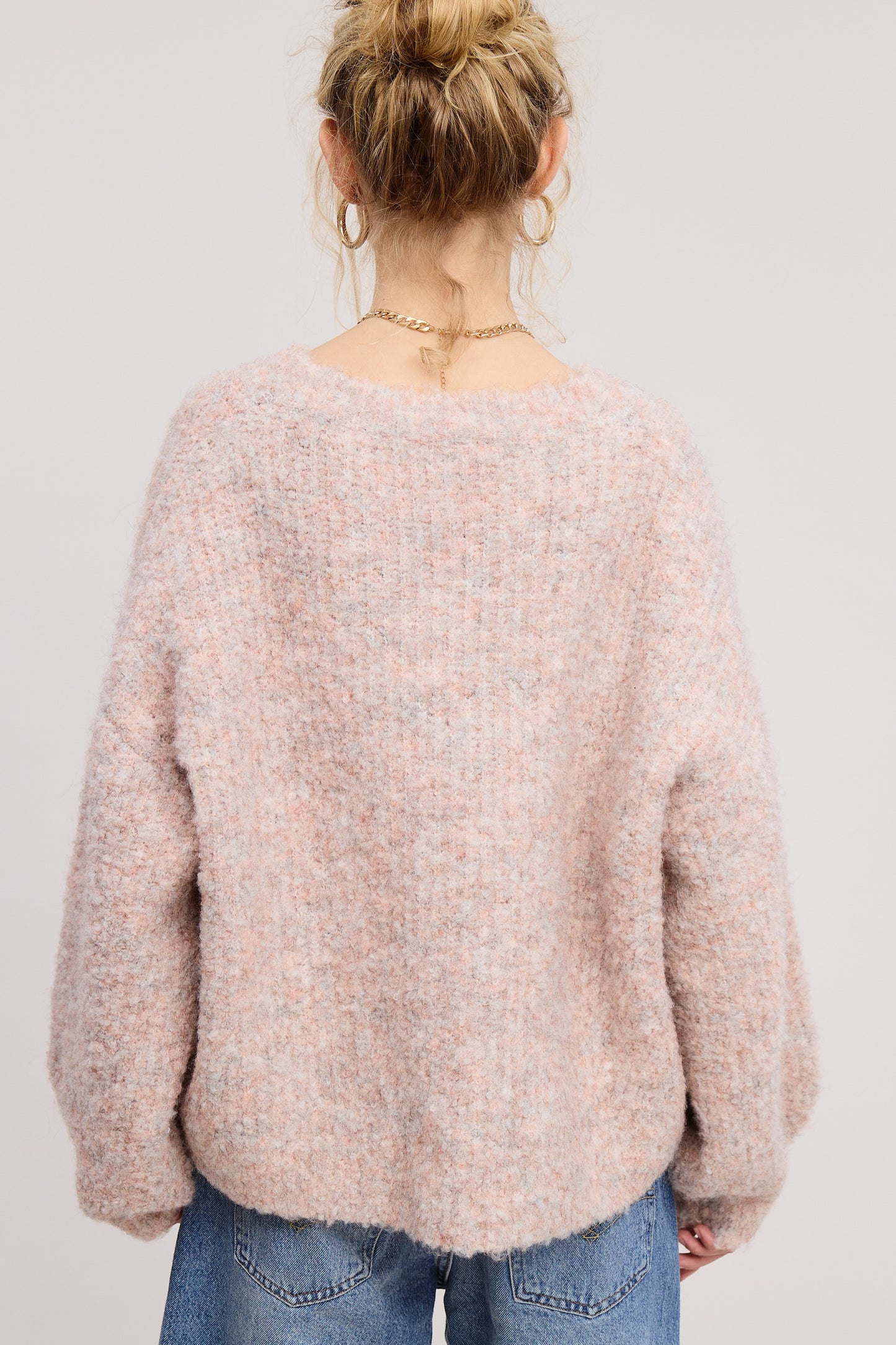 blush boulce cardi