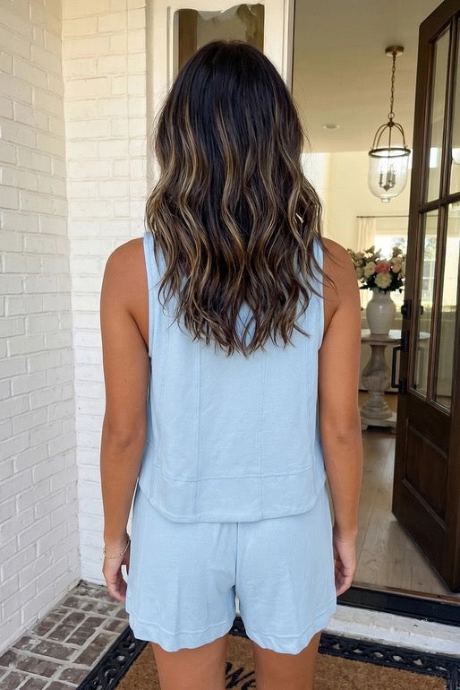 Blue Stitched Set