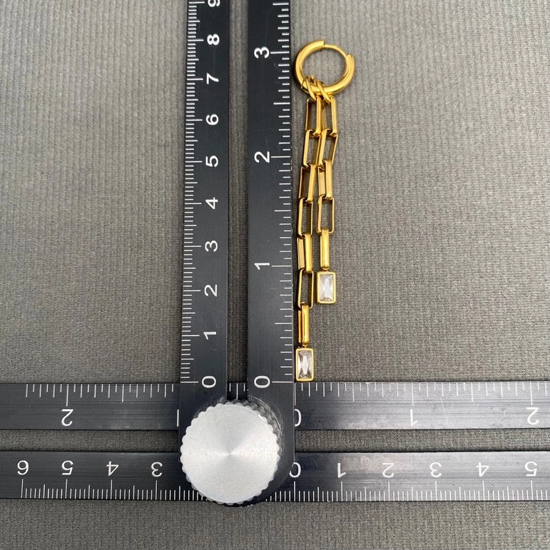 18k Plated Chains SS Huggie