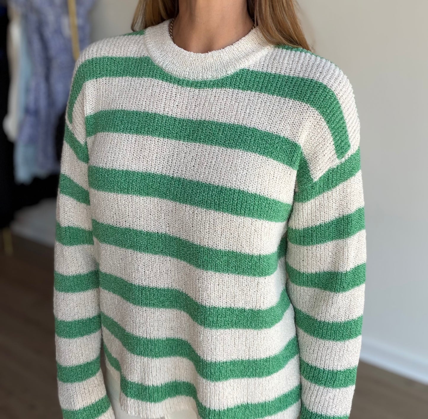 Green Stripe Knit