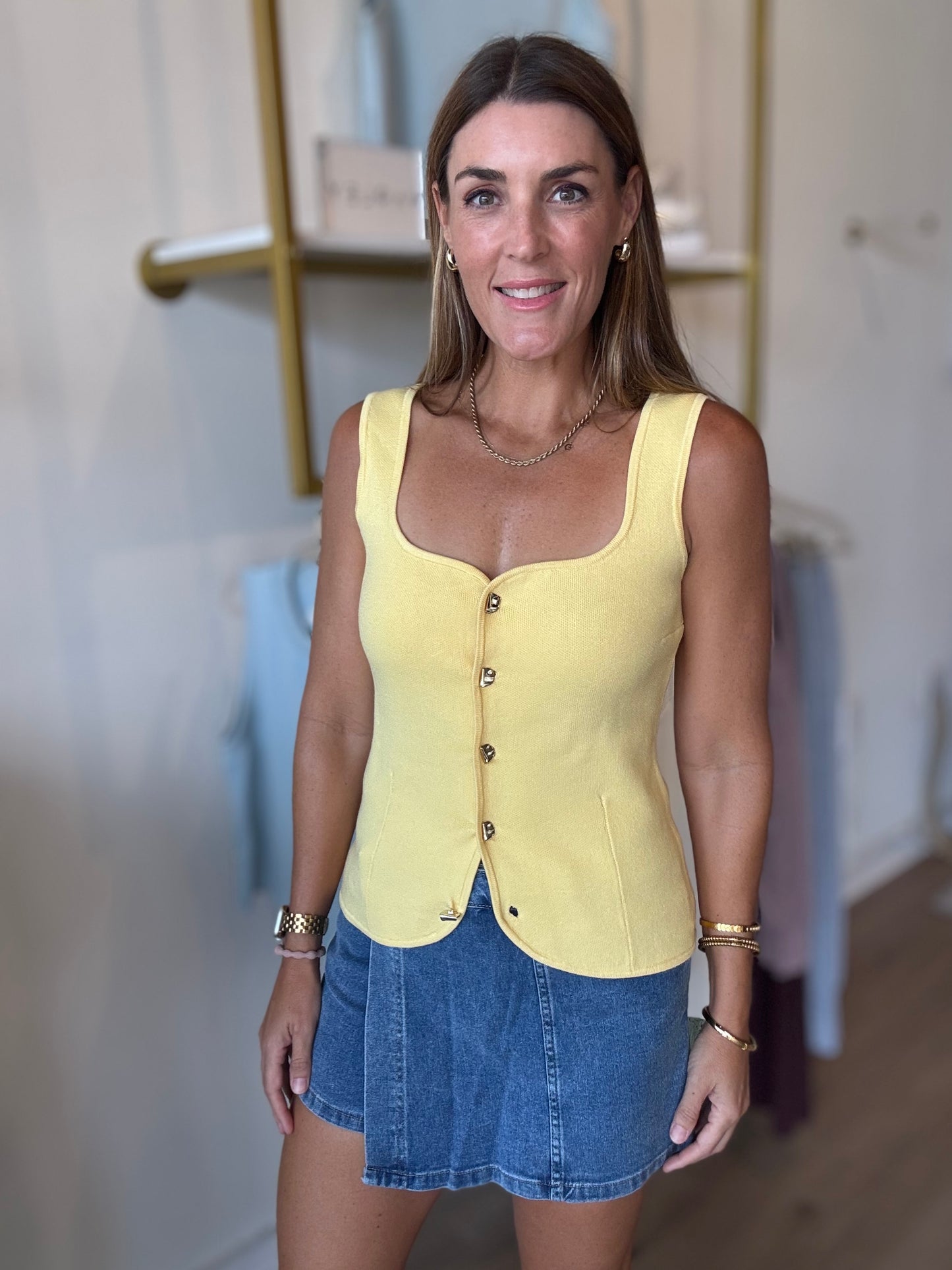Sweetheart Yellow Top