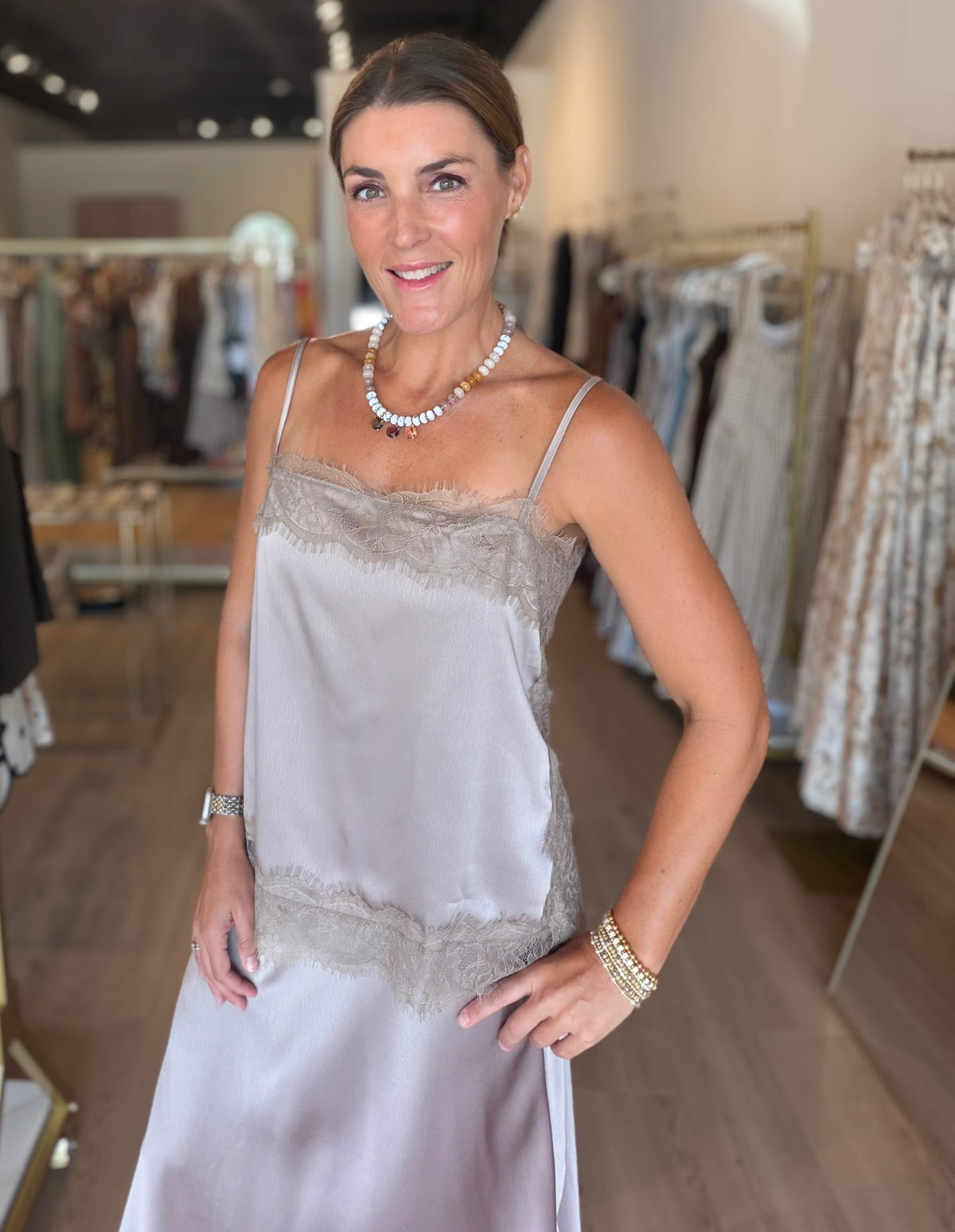 Satin Mushroom Cami