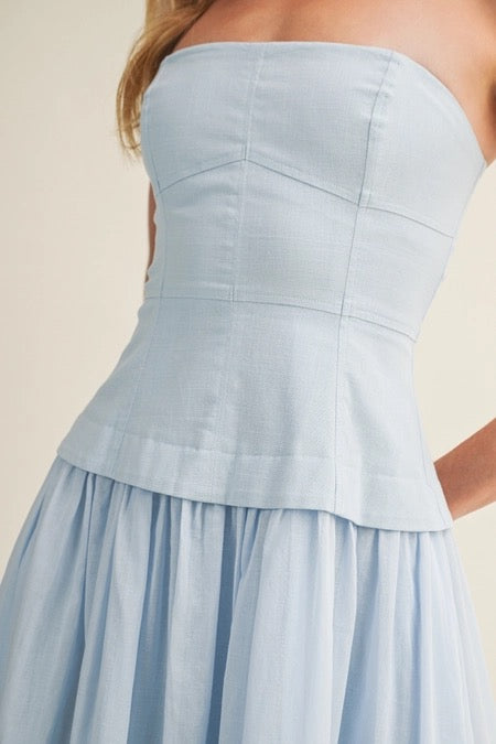 Blues Corset Midi