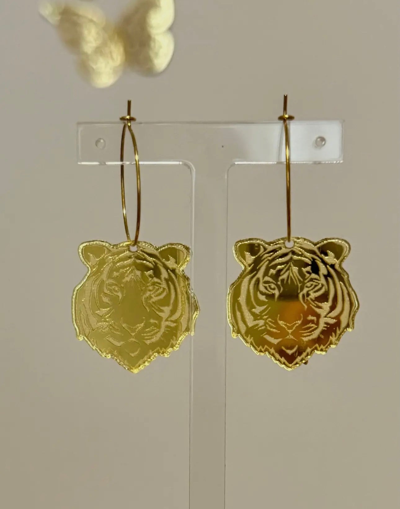 Tiger Hoop Earring