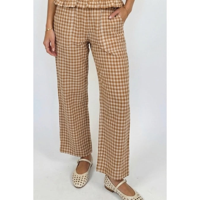Gingham Pull on Pant