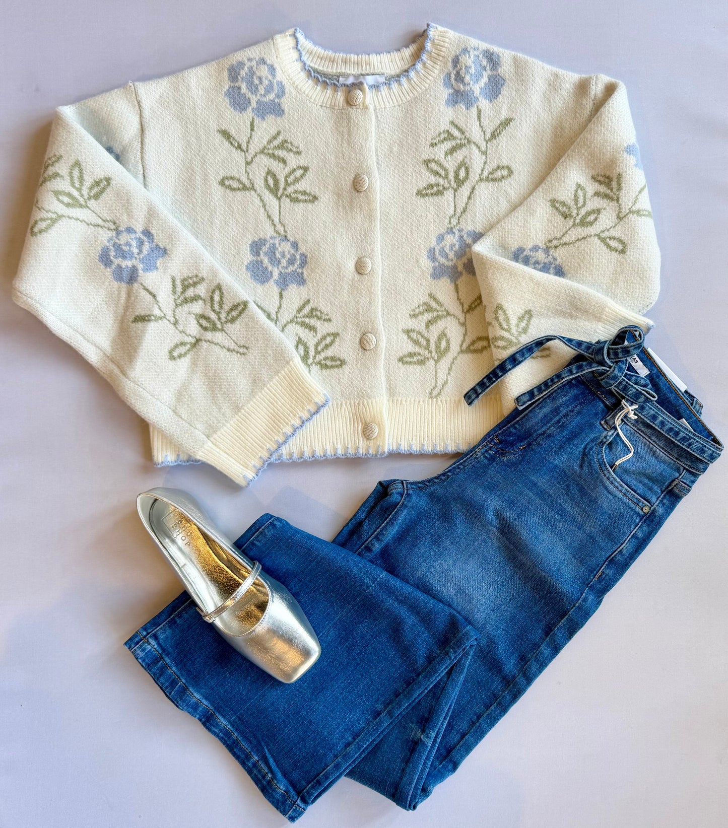 Floral Jacquard Cardigan