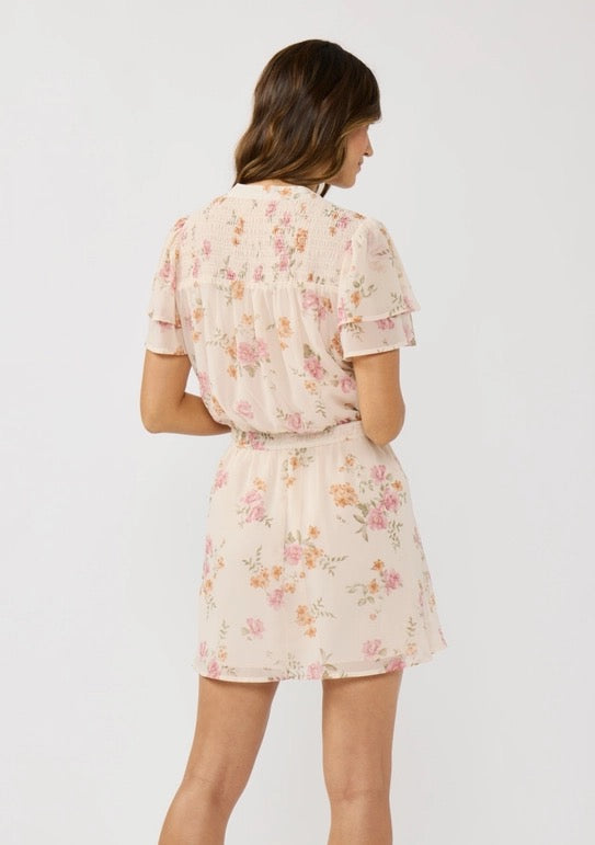 Floral Yoke Mini Dress