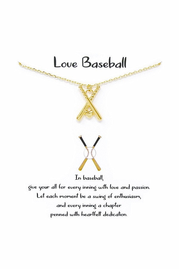 Love Baseball Necklace