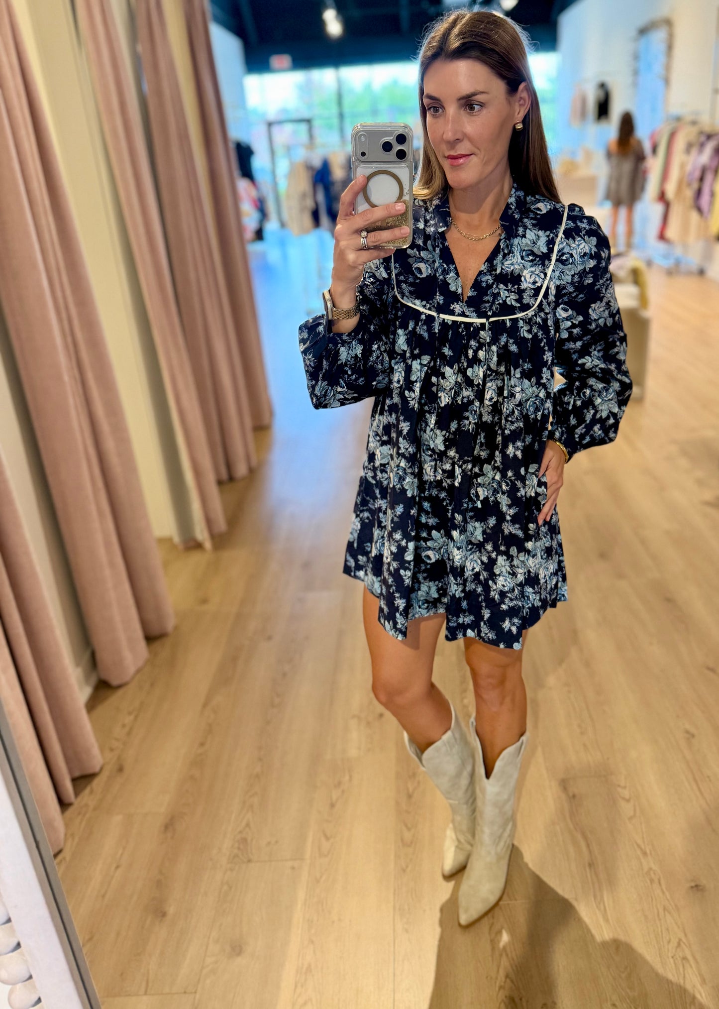 Floral Printed Mini Dress