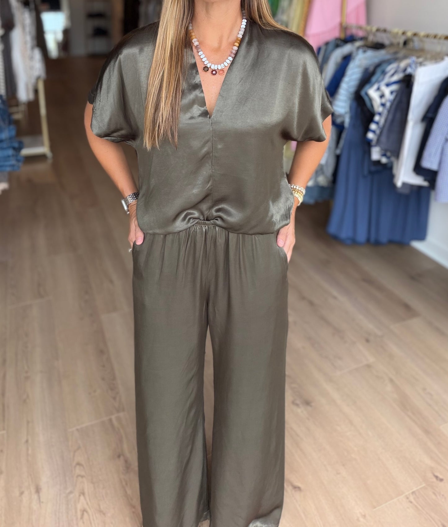 Satin Wide Pant