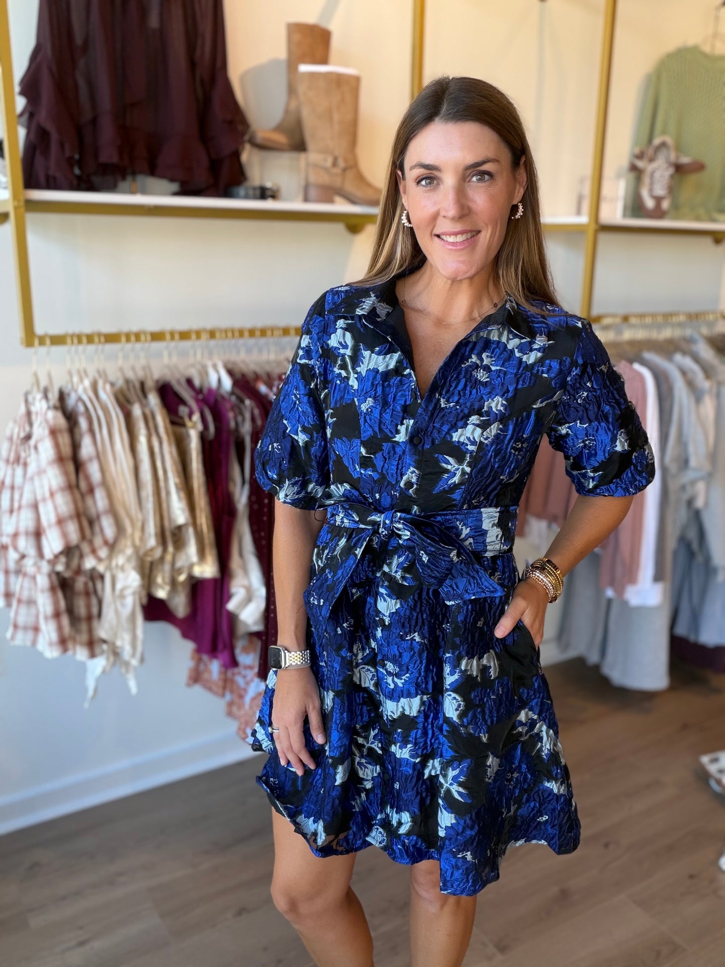 Glenna Jacquard Dress