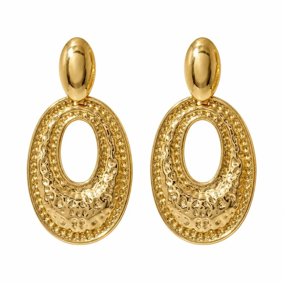 Oval Texture Earring