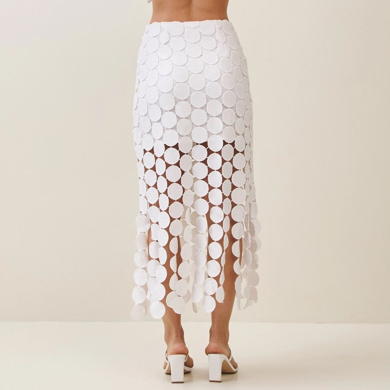 Crochet Cuts Midi Skirt