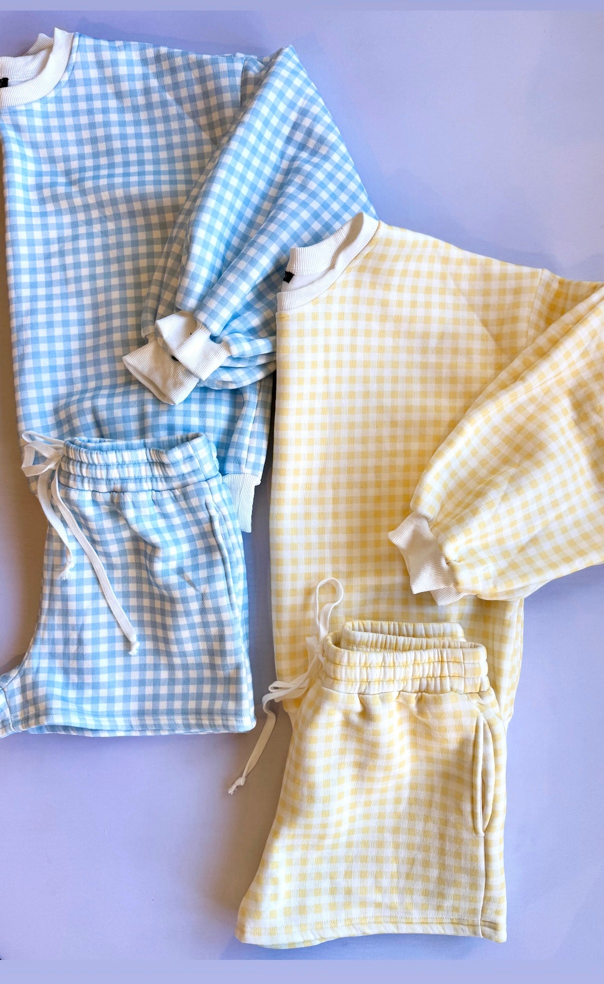 Gingham Lounge Short Set