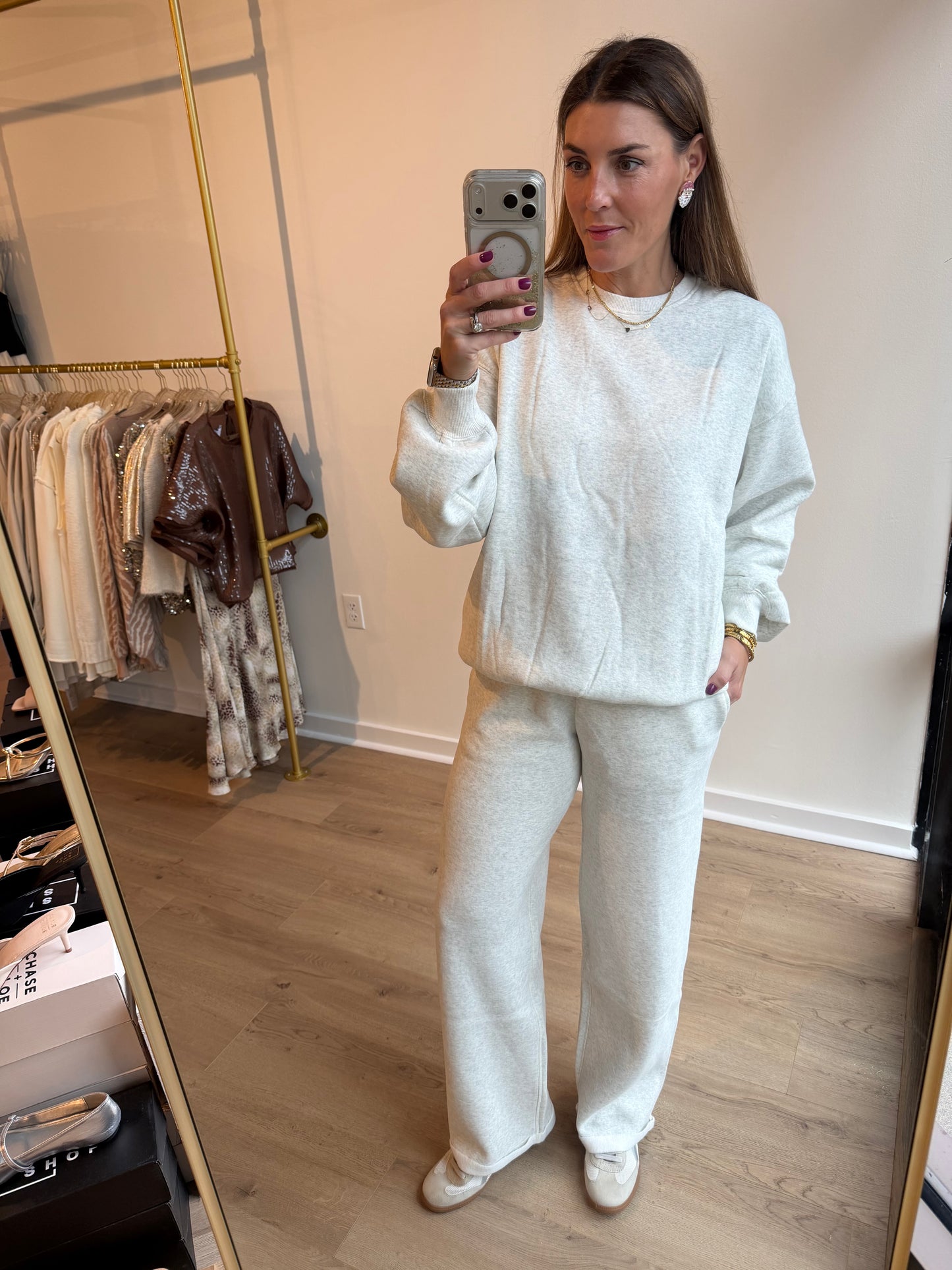 Heather White Pant
