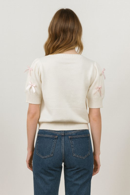 Pink Bow Sweater