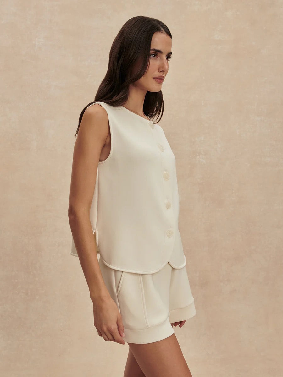 Varley Josie Button Top