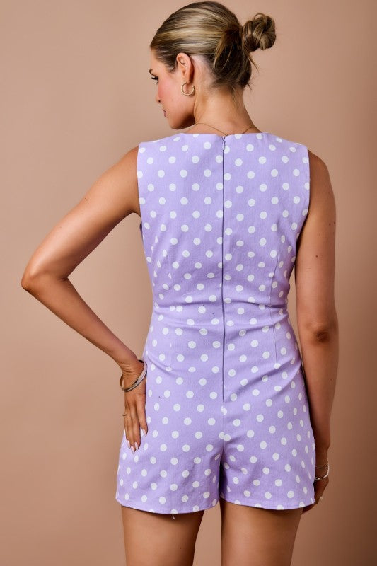 Polka Scallop Romper