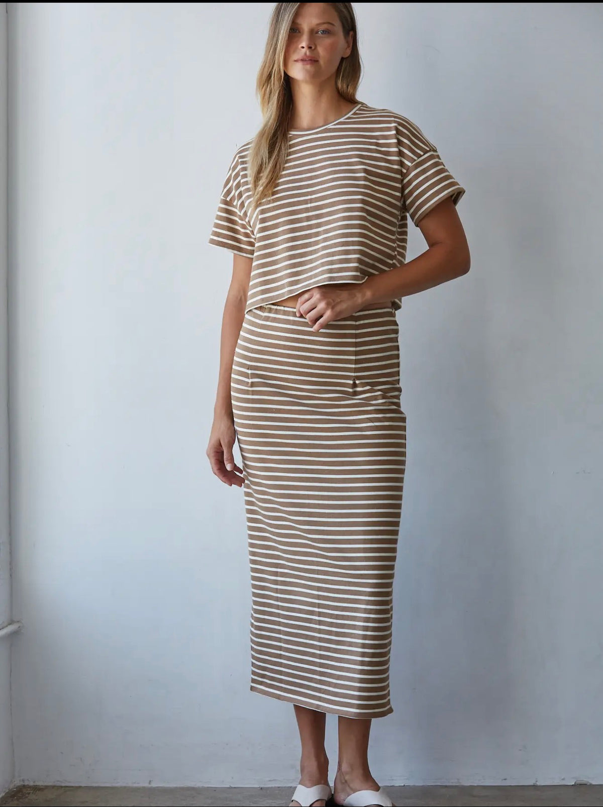 Mocha Stripe Tee