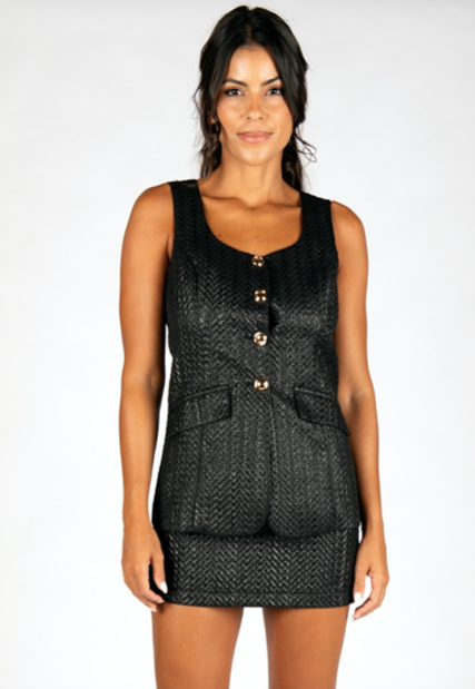 Angeline Suede Romper