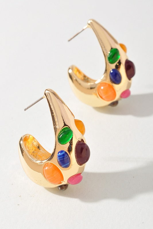 Teardrop Dome Earring
