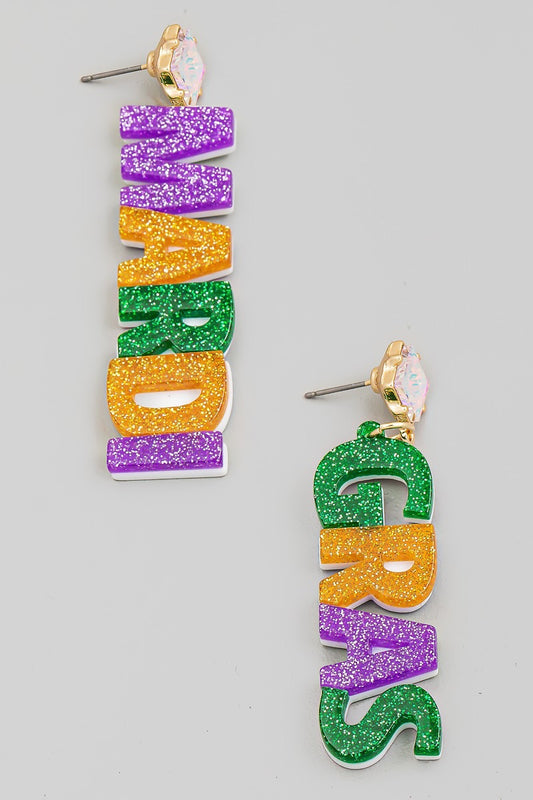 Resin Mardi Earring