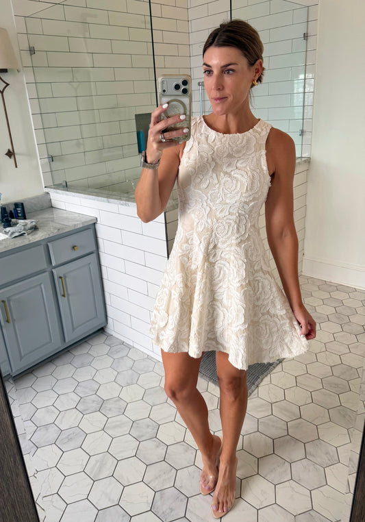 Cream Florals Dress