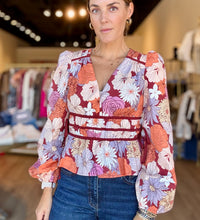 Contrast Floral Blouse