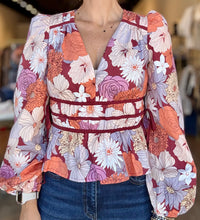 Contrast Floral Blouse