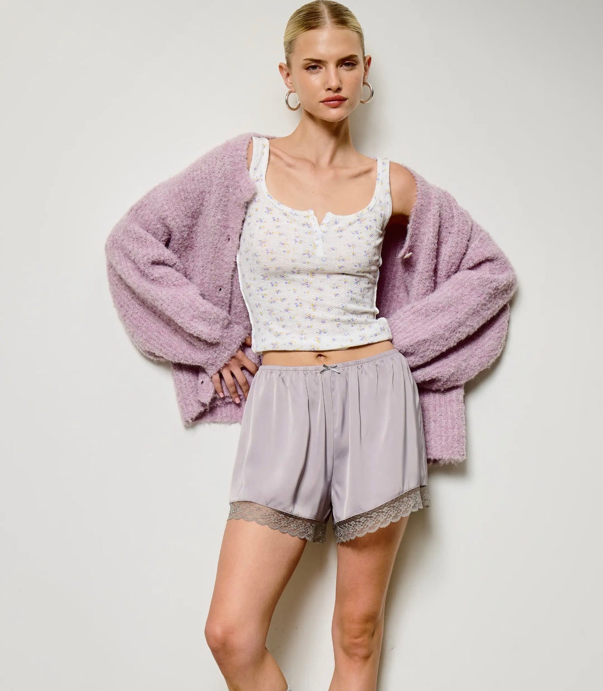 Lilac Lace Shorts