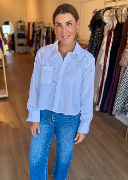 Jeweled Button Up