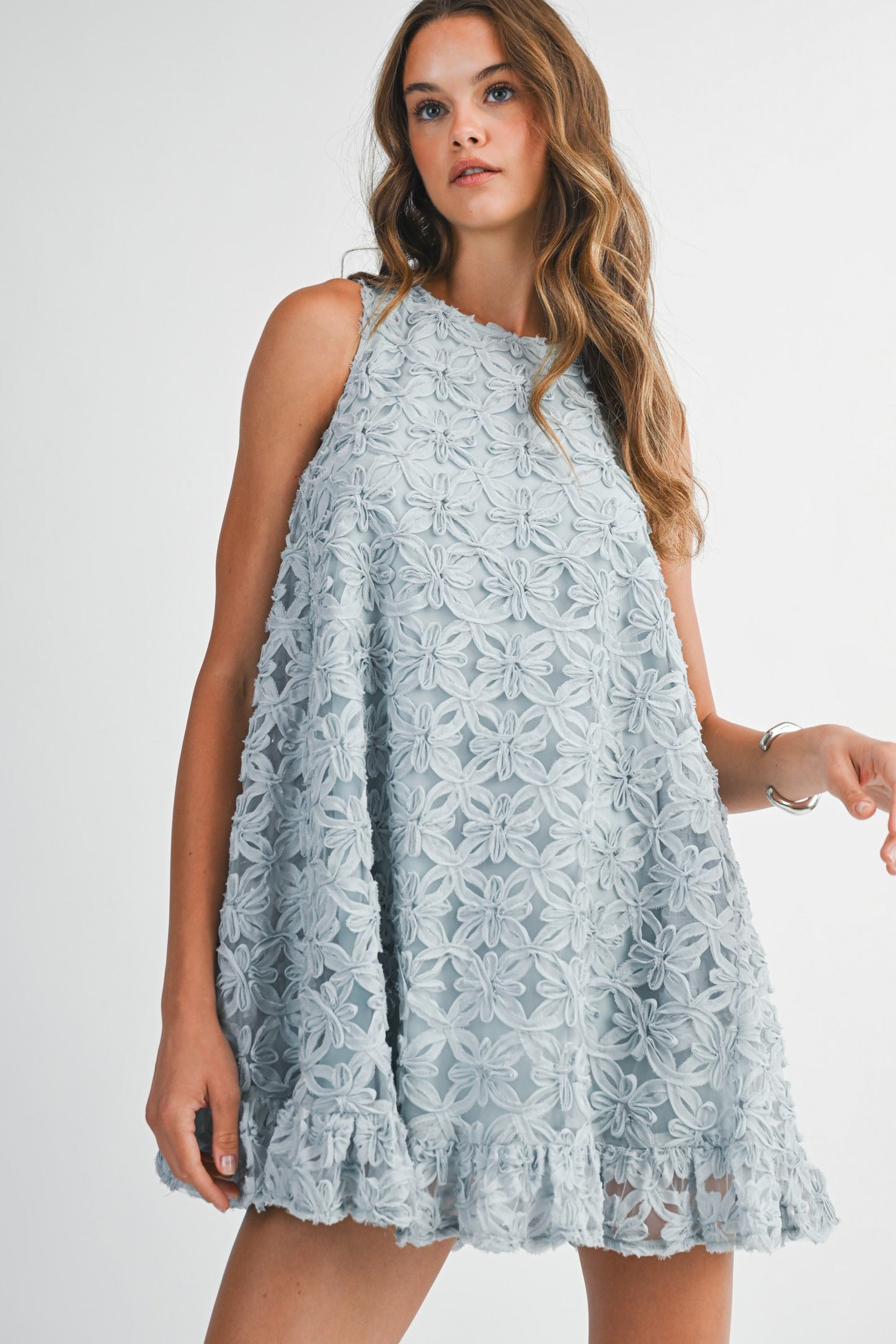 Blossom Blues Mini Dress