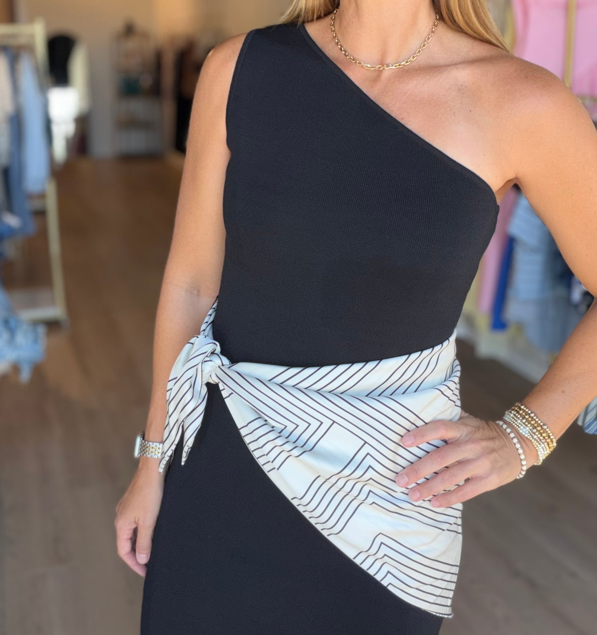 Scarf Midi Dress