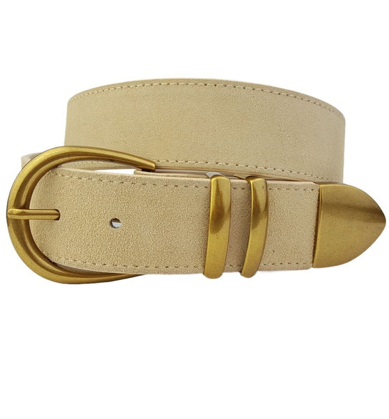 Genuine Suede Leather Belt