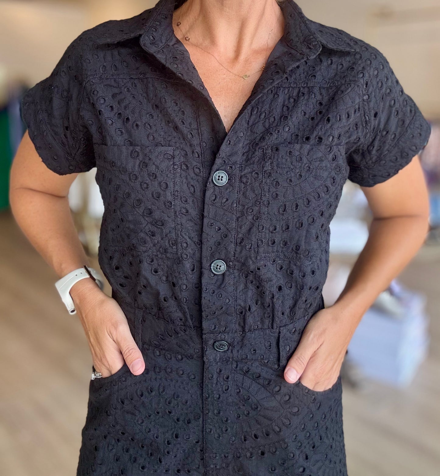 Avril Eyelet Romper