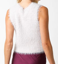 Eyelash sleeveless sweater