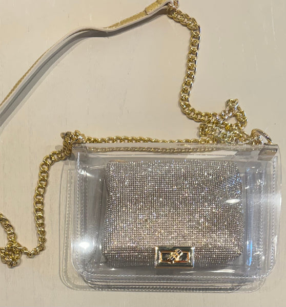 Gold clear bag