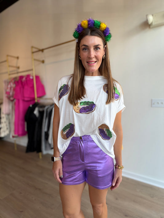 Purp Metallic Short