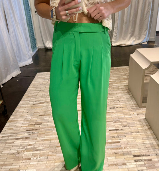 Green Wide Leg Pant