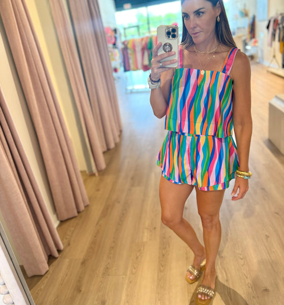 summer rainbow short