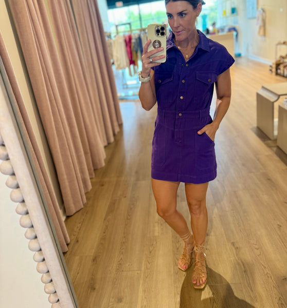 Button Up Purple Cowgirl Dress