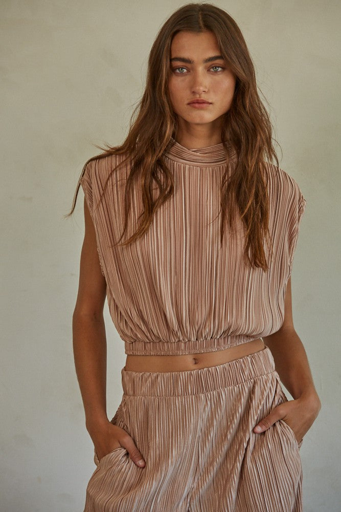 The Rose Pleated Top