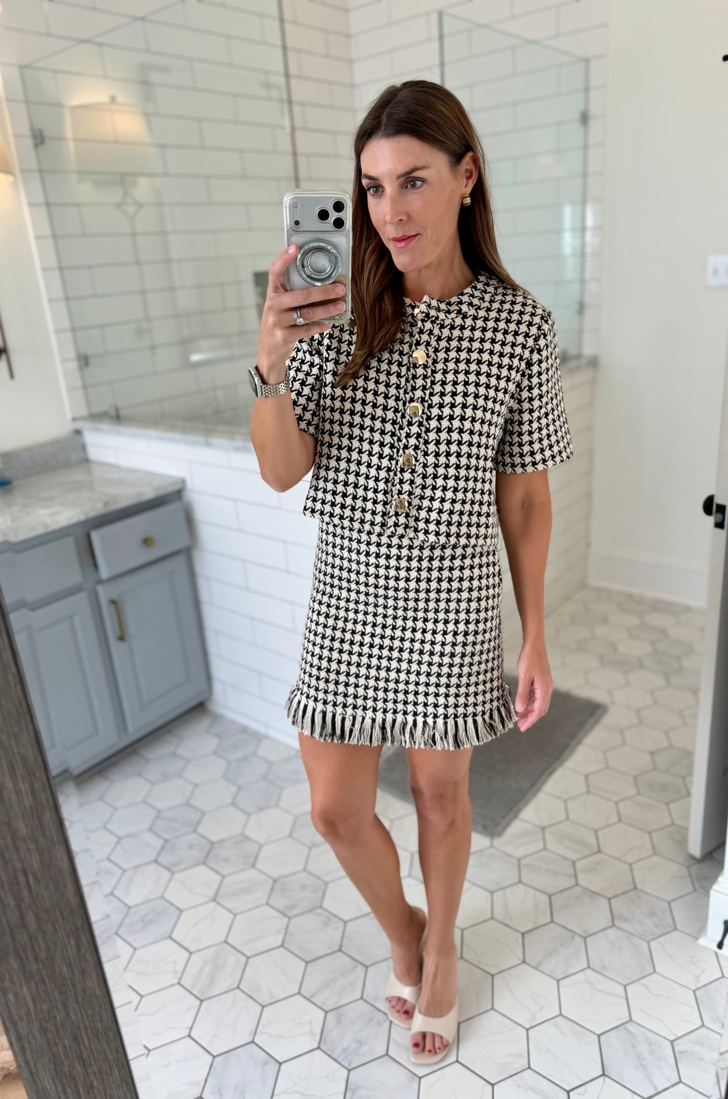 Houndstooth Top