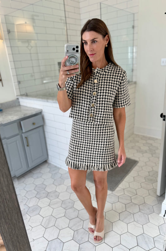Houndstooth Skirt
